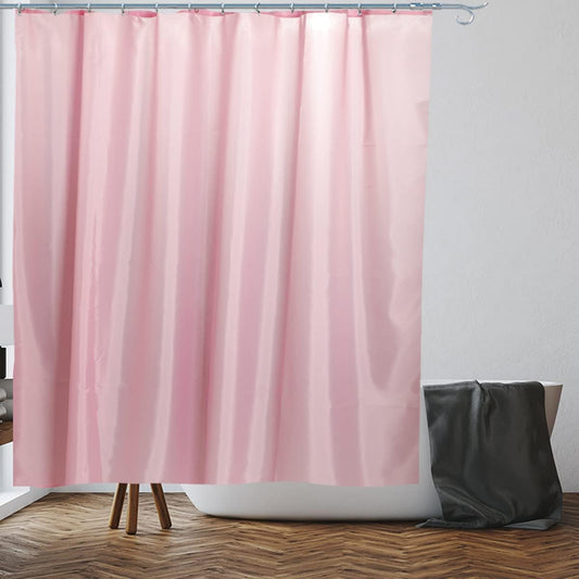 Light Pink Shower Curtain - Anti-Mould, Mildew Resistant | Size 180x180 cm (71 x 71 Inch) | Water Repellent Polyester Fabric