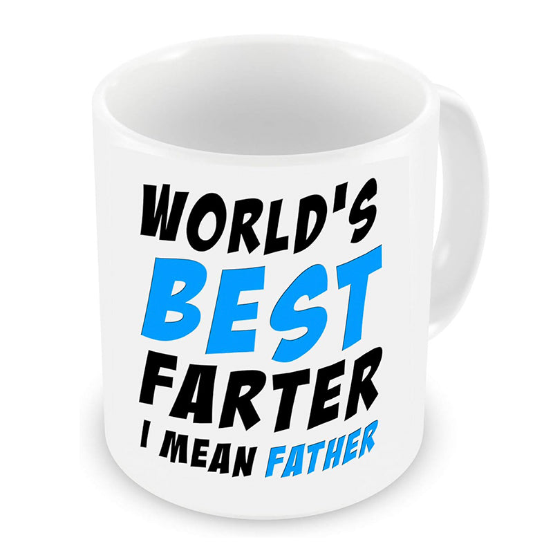 World's Greatest Farter, I Mean Father' Mug - Funny Gift for Dad, Birthday, Office, Christmas, Thanksgiving, Father's Day - Perfect for Any Occasion