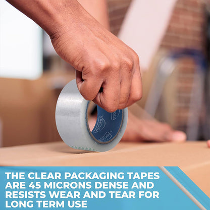 Heavy Duty Clear Packing Tapes - 48mm x 66m (3 Rolls)